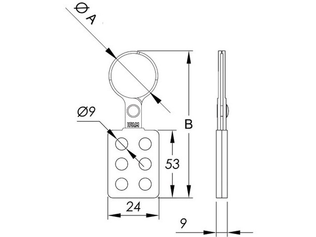 FLAMEPROOF AL HASP 1" 090110 Lockout reza 17894