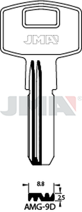 JMA AMG-9D Specijalan ključ (Silca AMG2R)