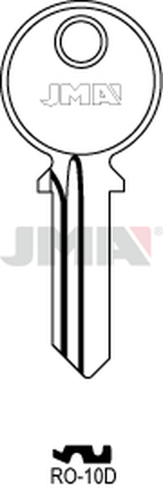 JMA RO-10D Cilindričan ključ (Silca ARL1, LH2, MX5, RO8 / Errebi R5D, LA50)