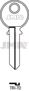 JMA TRI-7D Cilindričan ključ (Silca TL1 / Errebi TR1R)