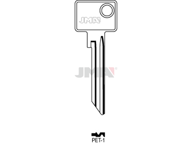 PET-1 Cilindričan ključ (Silca PTZ1R / Errebi PTR1S) 13587