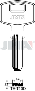 JMA TE-T10D Specijalan ključ (Silca TE4R / Errebi STS1NR)
