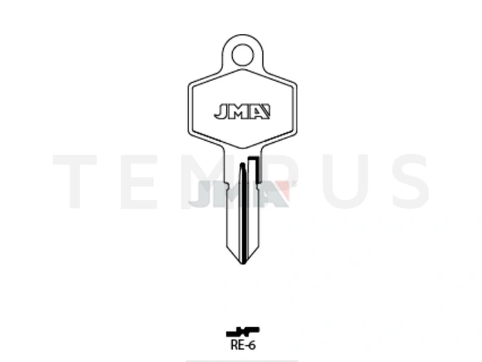 JMA RE-6 Cilindričan ključ (Silca REN6 / Errebi RN11)