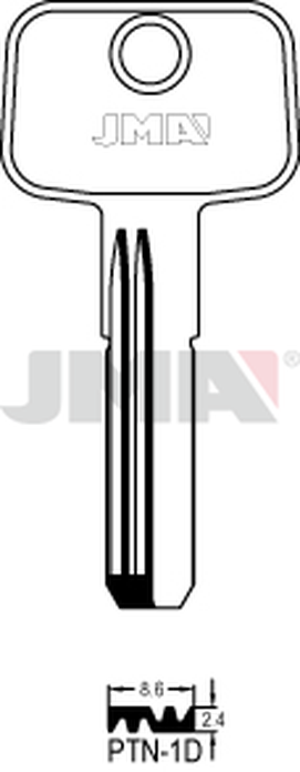 JMA PTN-1D Specijalan ključ (Silca PT4R, THR2R / Errebi PN1R)
