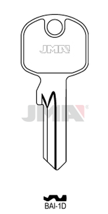 JMA BAI-1D Cilindričan ključ (Errebi SAT3/Silca BAI1)