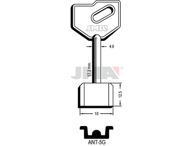 ANT-5G Kasa ključ (Silca 5AU7 / Errebi 1AN11) 12542