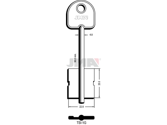 TSI-1G Kasa ključ (Silca 5TSI1 / Errebi 2TS1) 14942