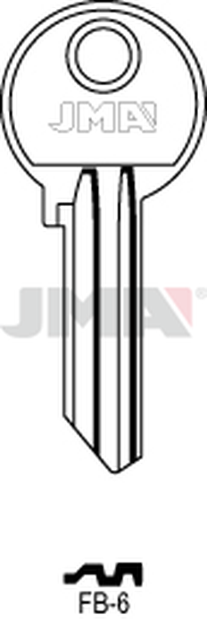 JMA FB-6 Cilindričan ključ (Silca FB13R / Errebi F40R)