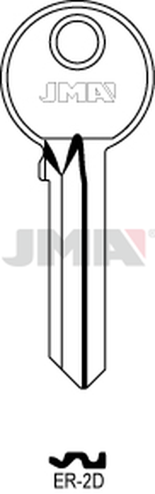 JMA ER-2D Cilindričan ključ (Silca ER2, ER2X / Errebi ERA2)