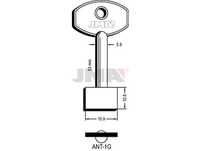 ANT-1G Kasa ključ (Silca APN / Errebi 1AN1L) 12538