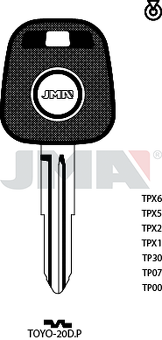 JMA TP00TOYO-20D.P (Silca TOY41RT0 / Errebi T00TY40RP)
