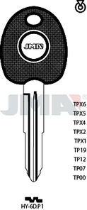 JMA TP00HY-6D.P1 (Silca HYN7RT0 / Errebi T00HYN4RP)