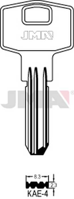 JMA KAE-4 Specijalan ključ (Silca KLE4 / Errebi KAL4, KAL6)