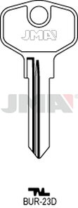 JMA BUR-23D Cilindričan ključ (Silca BUR34R / Errebi BG46R)
