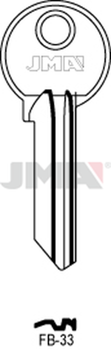 JMA FB-33 Cilindričan ključ (Silca FB35R / Errebi F45R)