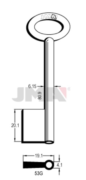 JMA 53G Kasa ključ (Errebi 50J53G)