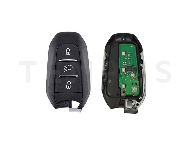 EL PEUGEOT 17 A - Peugeot AES handsfree smart daljinac 3 tastera - FAR, aftermarket, A3M15 A3M05 A3M65, Hitag AES 433MHz CIT-1 / VA2 20391