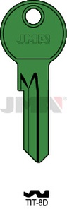 JMA TIT-8D VERDE Cilindričan ključ (Silca TN16X / Errebi SAT1)