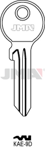 JMA KAE-9D Cilindričan ključ (Silca KLE6X / Errebi KAL9)