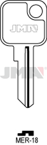 JMA MER-18 Cilindričan ključ (Silca MER23 / Errebi MR27R)