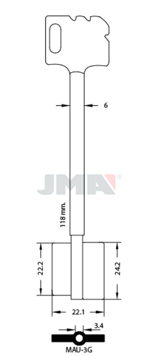 JMA MAU-3G Kasa ključ