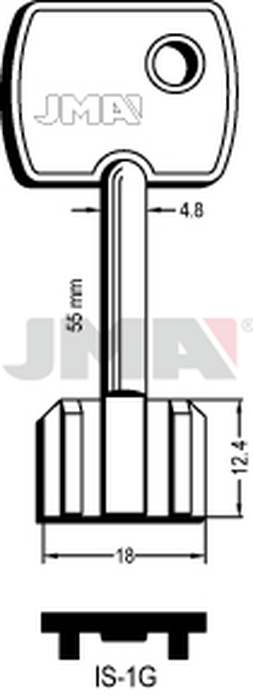 JMA IS-1G Kasa ključ (Silca 5IE5 / Errebi 1IE1)