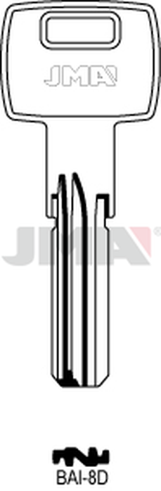 JMA BAI-8D Specijalan ključ (Silca STU6R, GVY1R, AMG6R / Errebi MO3)