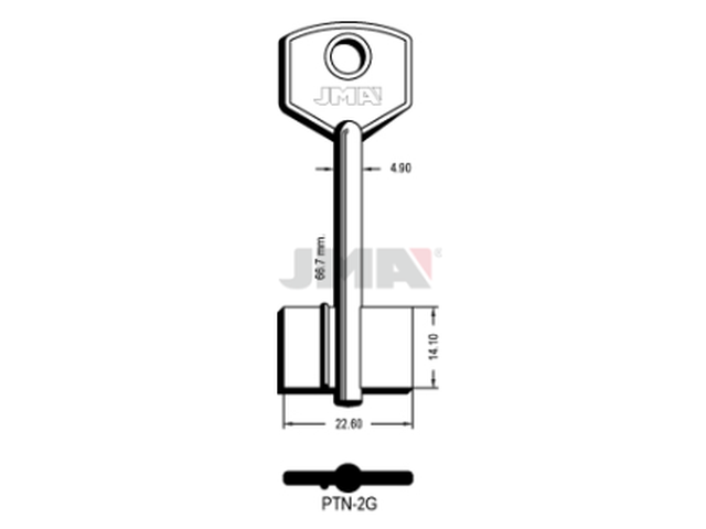 PTN-2G Kasa ključ (Errebi 1PN1/Silca PO) 20684