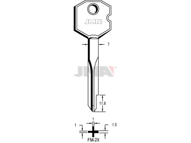 FM-2X Krstasti ključ (Silca XF2 / Errebi FMX70) 13060