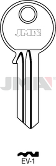 JMA EV-1 Cilindričan ključ (Silca EV10 / Errebi EV5A)