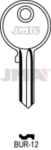 JMA BUR-12 Cilindričan ključ (Silca BUR17R, BUR10R / Errebi BG41R, R12R)