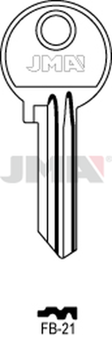 JMA FB-21 Cilindričan ključ (Silca FB4R / Errebi F23R)