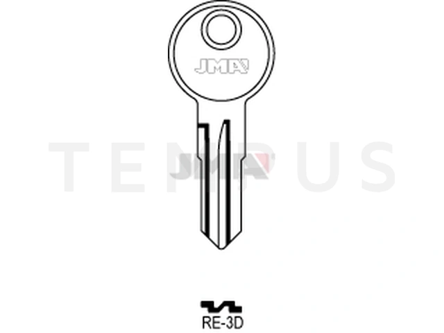 RE-3D Cilindričan ključ (Silca REN3R / Errebi RN10R) 20609