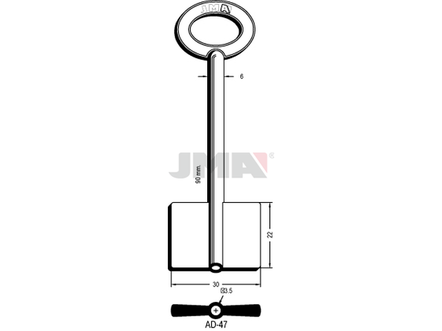 AD-47 Kasa ključ 12507