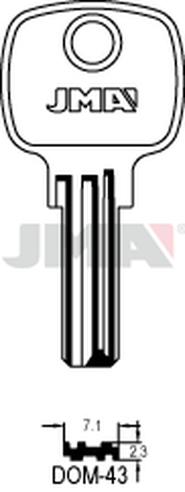 JMA DOM-43 Specijalan ključ (Silca DM138 / Errebi DM83L)