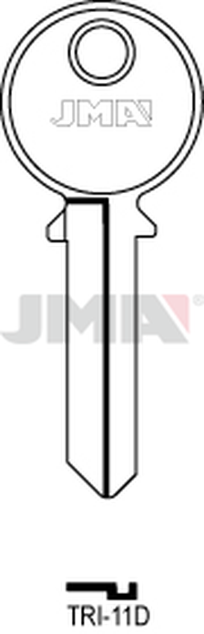 JMA TRI-11D Cilindričan ključ (Silca TL3 / Errebi TR7R)