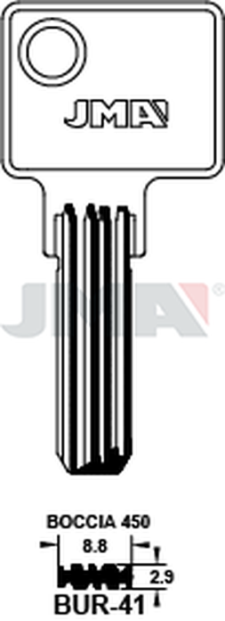 JMA BUR-41 Specijalan ključ (Errebi BG43/ Silca BUR33)