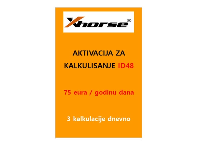 AKTIVACIJA XHORSE ID48 1 GODINA 19317
