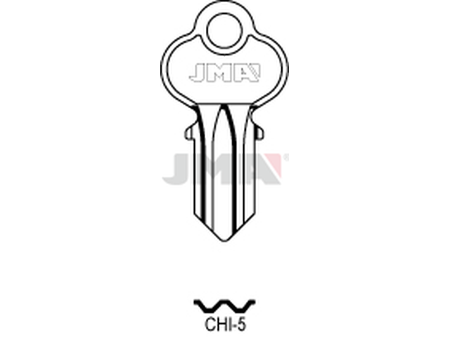 CHI-5 Cilindričan ključ (Silca CH8 / ErrebiCHI12) 12694