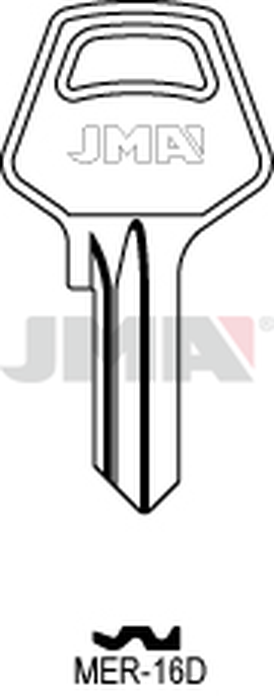 JMA MER-16D Cilindričan ključ (Silca MER1 / Errebi MR4D)