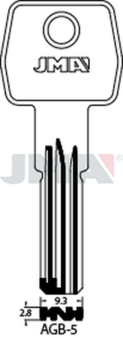 JMA AGB-5 Specijalan ključ (Silca AGB6 / Errebi AGB8)