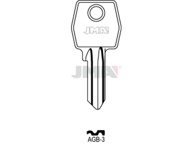 AGB-3 Cilindričan ključ (Silca AGB2R / Errebi AGB4S) 12526