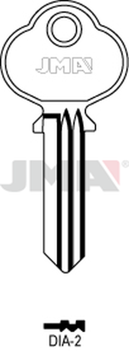 JMA DIA-2 Cilindričan ključ (Silca DN2 / Errebi DI6)