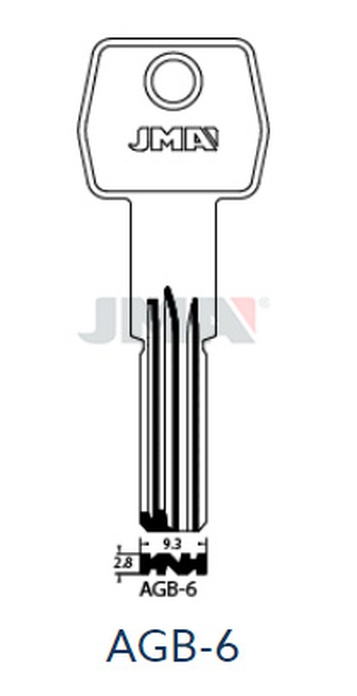 JMA AGB-6 Specijalan ključ (Silca AGB8 / Errebi AGB9)