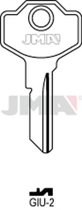 JMA GIU-2 Cilindričan ključ (Silca GS4 / Errebi GU4)