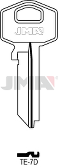 JMA TE-7D Cilindričan ključ (Silca TE3 / Errebi TS8)