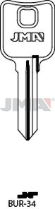 JMA BUR-34 Cilindričan ključ (Silca BUR38 / Errebi BG49)
