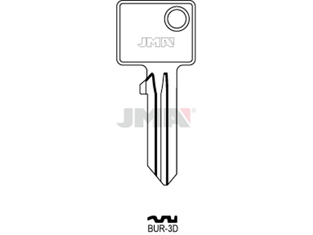 BUR-3D Cilindričan ključ (Silca BUR13 / Errebi BG18) 12660