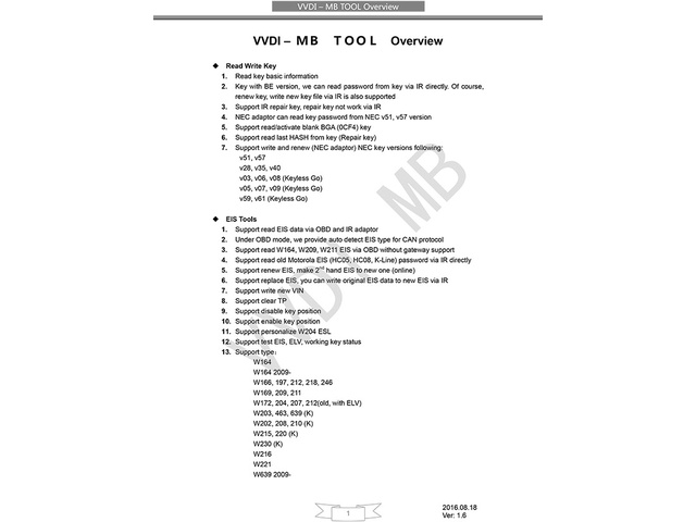 VVDI MB TOOL PROGRAMATOR XDMBC0EN 14608