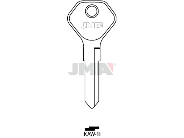 KAW-1I Cilindričan ključ (Silca KW9R/Errebi KW7) 20136